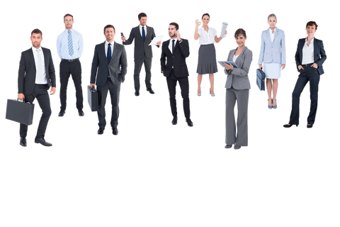 Transparent diverse business team collaborative cohorts