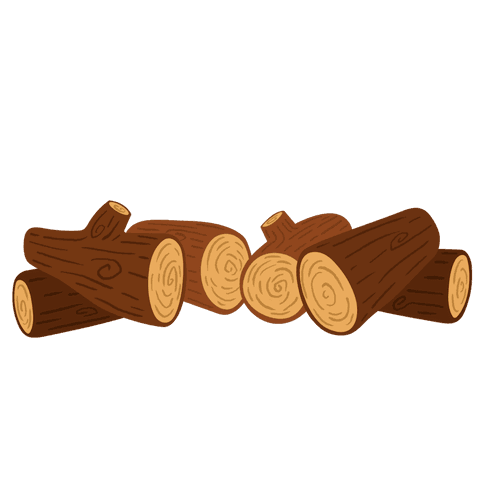 transparent cut wooden logs with dark bark and light yellow rings - Download Free Stock Videos Pikwizard.com