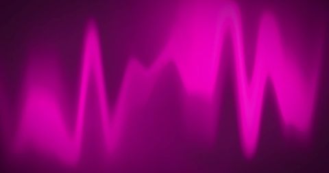 Vibrant Purple Heart Rate Pulse Waves on Dark Background