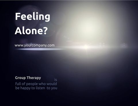 Group Therapy Support Ad Sharing Hope Through Solitude - Download Free Stock Templates Pikwizard.com