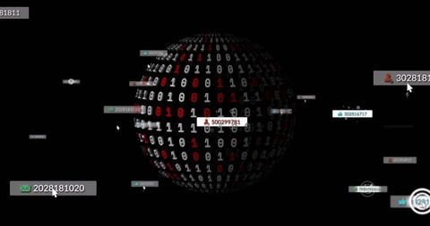 Digital Globe with Binary Code and Social Media Overlay - Download Free Stock Images Pikwizard.com