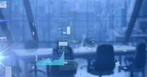 Digital Interface and Data Analytics in Futuristic Office - Download Free Stock Images Pikwizard.com