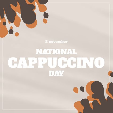 celebrating national cappuccino day with vibrant brown accents - Download Free Stock Templates Pikwizard.com