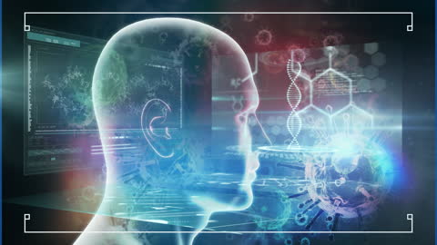 Digital Interface of Human Body Scan with DNA and Viruses