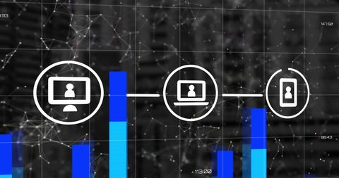 Digital Interface with Media Icons and Data Processing Concept - Download Free Stock Images Pikwizard.com
