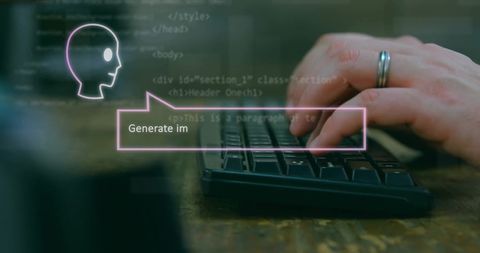 Futuristic Programming with AI Holographic Interface - Download Free Stock Images Pikwizard.com