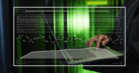 Data Analysis on Laptop with Green Digital Interface - Download Free Stock Images Pikwizard.com