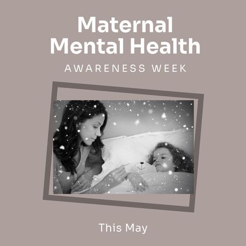 Maternal Mental Health Week Concept with Mother and Child - Download Free Stock Templates Pikwizard.com