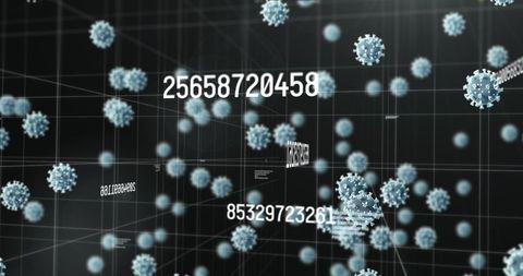 Floating Virus Cells and Data Illustrating Pandemic Impact - Download Free Stock Images Pikwizard.com