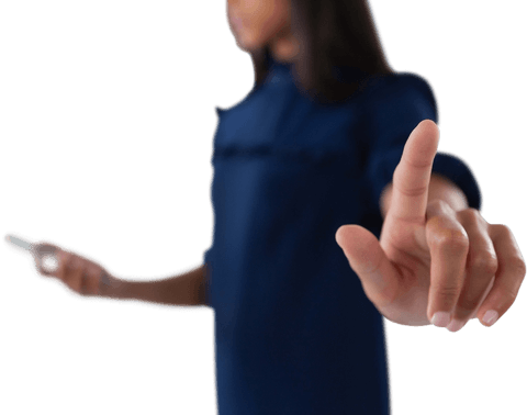 female professional interacting with transparent virtual interface - Download Free Stock Videos Pikwizard.com