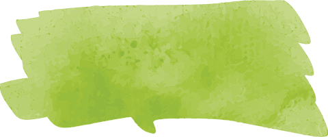 Abstract Green Watercolor Brush Stroke on Transparent Background