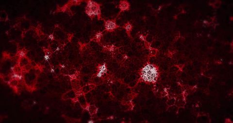 Glowing Molecules on Dark Background for Medical Science