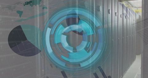 Global Data Visualization Over Modern Server Room