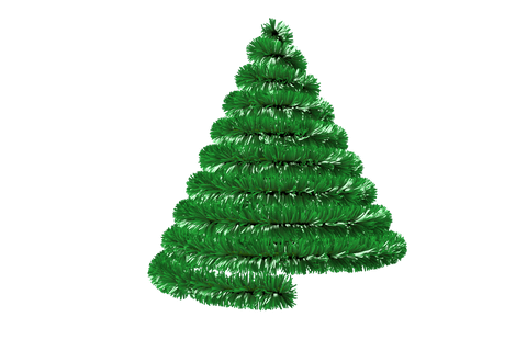 transparent festive christmas tree shaped with green tinsel garland - Download Free Stock Videos Pikwizard.com
