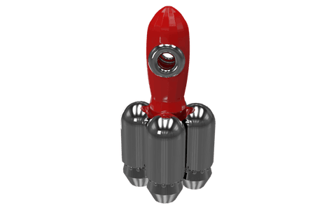 Stylized 3D Render of Rocket with Red Fuselage on Transparent Background - Download Free Stock Videos Pikwizard.com