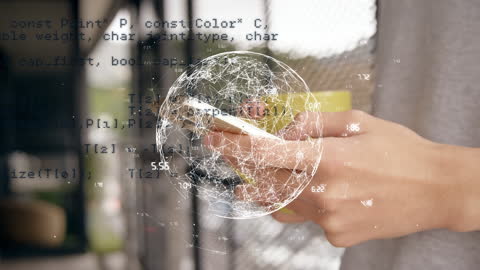 Caucasian Woman Engaging with Smartphone Network Connections