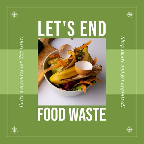 Creative Poster Highlighting Importance of Ending Food Waste - Download Free Stock Templates Pikwizard.com
