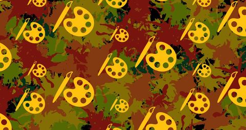 Abstract art splash with vibrant color palettes