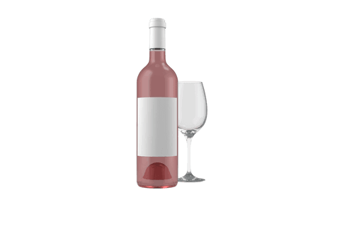 wine bottle with glass on transparent background for celebrations - Download Free Stock Videos Pikwizard.com
