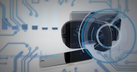 advanced technology with vr headset and smartphone integration - Download Free Stock Images Pikwizard.com