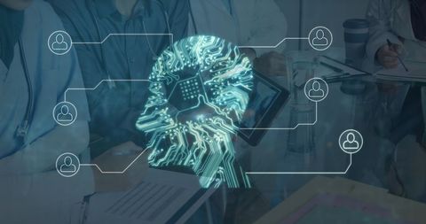 AI Technology Integrating with Healthcare Professionals - Download Free Stock Images Pikwizard.com