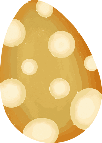 Artistic egg design with warm gradients on transparent background