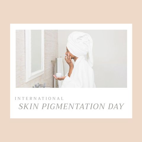 woman embracing skincare on international skin pigmentation day - Download Free Stock Templates Pikwizard.com