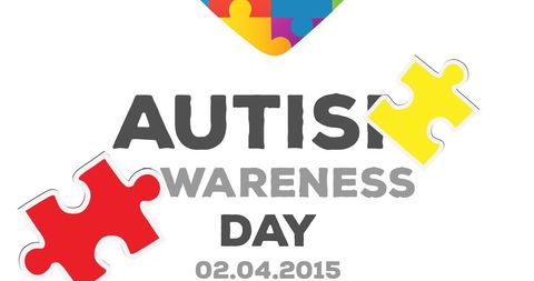Autism Awareness Day Design with Puzzle Pieces