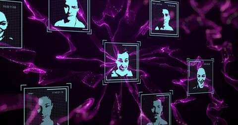 Faces in Data Fusion Digital Interfaces with Futuristic Design Concepts - Download Free Stock Images Pikwizard.com
