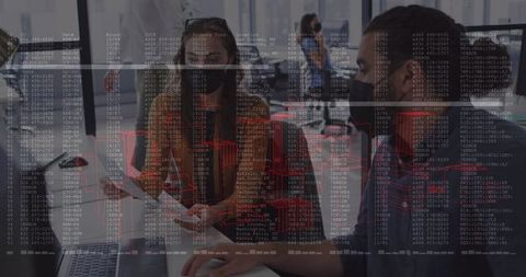 Diverse Professionals Analyzing Financial Data During Pandemic - Download Free Stock Images Pikwizard.com