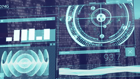 Futuristic Data Processing Visualized as Digital Interface
