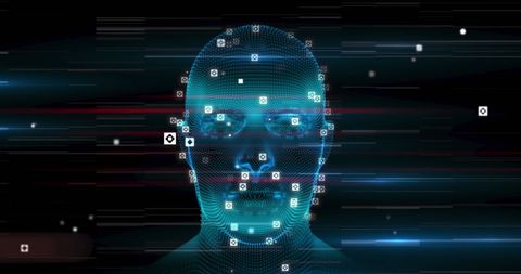 Futuristic Technology with Digital Facial Recognition - Download Free Stock Images Pikwizard.com