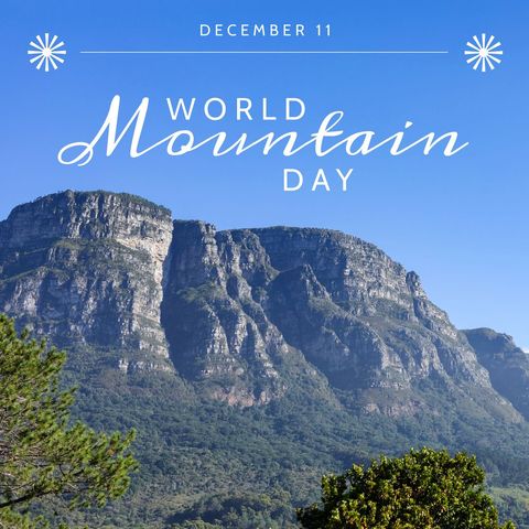 scenic view celebrating world mountain day with text overlay - Download Free Stock Templates Pikwizard.com