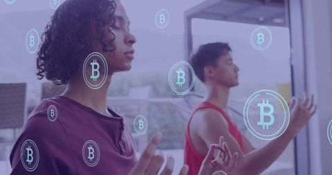 Mindfulness Meditation with Digital Currency Theme
