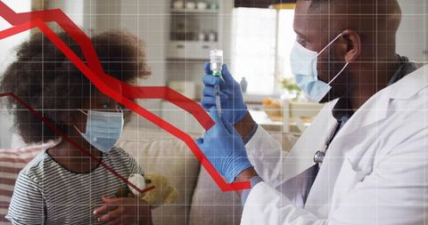 Doctor Administering Vaccine Dose to Child in Home Environment