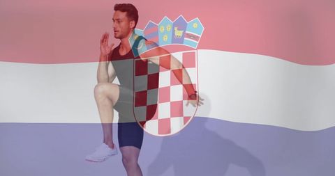 Athlete integrating performance with national pride