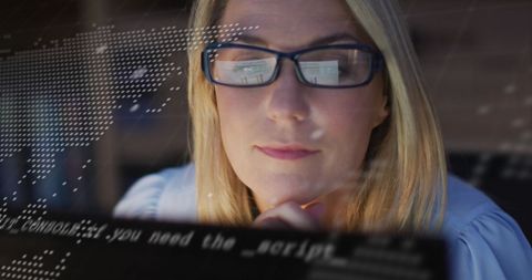 Businesswoman Analyzing Digital Financial Data on Computer - Download Free Stock Images Pikwizard.com
