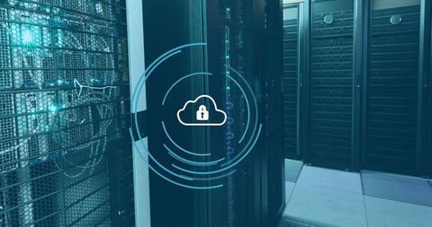 Secure Cloud Technology in Modern Data Center - Download Free Stock Images Pikwizard.com