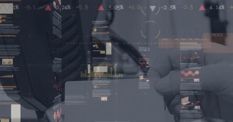 Digital Payment Concept with Statistical Data Overlay