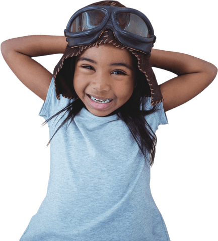 happy child wearing aviator goggles transparent background - Download Free Stock Videos Pikwizard.com