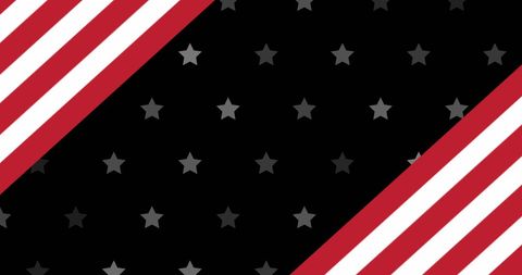 Abstract USA Flag Pattern on Black Background