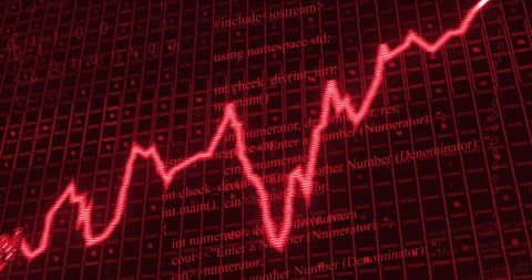 Digital Red Wave Graph with Inflation Text and Data - Download Free Stock Images Pikwizard.com