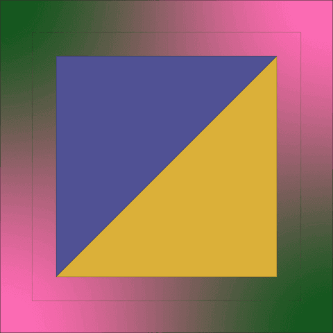 Minimalist indigo mustard geometric design on transparent background