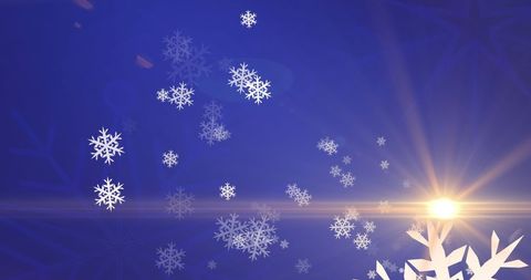 Glowing Light with Falling Snowflakes on Purple Background - Download Free Stock Images Pikwizard.com