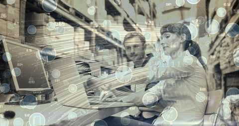Business Professionals Engaging with Global Network - Download Free Stock Images Pikwizard.com
