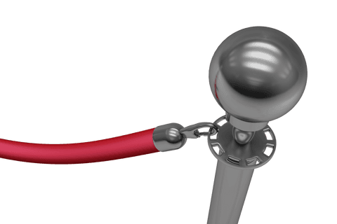 close-up of silver bollard with red rope on a transparent background - Download Free Stock Videos Pikwizard.com