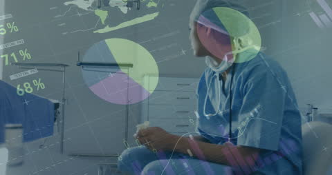 Stressed Healthcare Professional Amidst Data Analysis