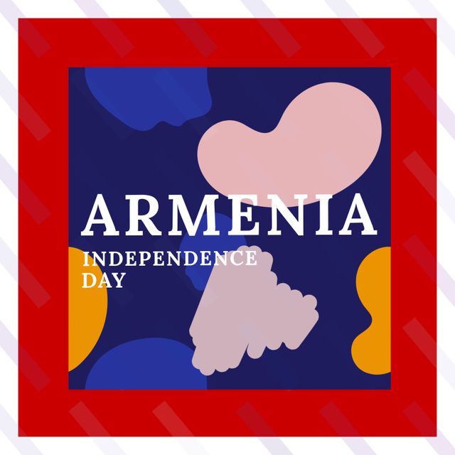 Celebrating Armenia's Independence Day with vibrant and artistic abstract background. Ideal for social media posts, educational material, event invitations, and cultural promotions honoring Armenian heritage and national pride.