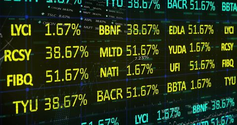 Financial Stock Market Ticker with Percentages - Download Free Stock Images Pikwizard.com