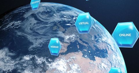 Global Digital Education and Learning Concept